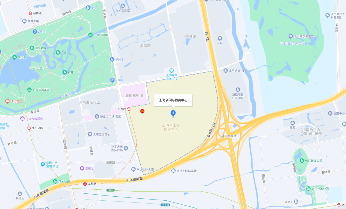 第十六届世界制药机械、包装设备与材料中国展位置